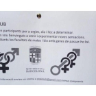 Así es el cartel que invita a participar en una orgía colgado en los paneles de la facultad de Matemáticas de la UB.