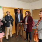 González Raurich, Aguado, Rodríguez, Fernández Merayo y Bello, ayer en el campus. L. DE LA MATA
