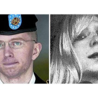 A la izquierda, el soldado Bradley Manning, y a la derecha su nueva imagen como Chelsea.