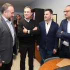 Courel, González Crespo, Cendón y Olegario durante una jornada del PSOE sobre la Ciuden. L. DE LA MATA