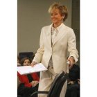 La vicepresidenta De la Vega, tras el Consejo de Ministros.