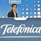 El presidente de Telefonica, José María Álvarez-Pallete, en la junta general de accionistas de mayo pasado.