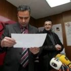 El procurador autonómico de la UPL, ayer en la sede de la formación leonesista en Ponferrada
