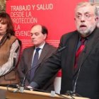 Rufino, Villanueva y Granados, durante la intervención.
