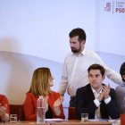 Momento del comité autonómico del PSOE, ayer, en Valladolid. EFE