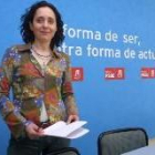 Celia Franco presentó ayer su candidatura en la sede del Partido Socialista