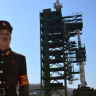 El cohete que lanzó Corea del Norte.