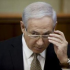 El primer ministro israelí, Benjamin Netanyahu, en la reunión del Consejo de Ministros.