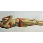 Una de las bañistas que integran la colección de nadadores que el artista Vicente Soto expone en la Venatoria.