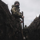 Imagen de un soldado ucraniano en el frente. GEORGE IVANCHENKO