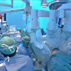 Un trasplante de riñón en un hospital.