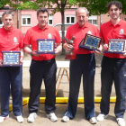 Integrantes de la selección española de bolos.