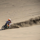 Laia Sanz, el lunes, durante la primera etapa del rally