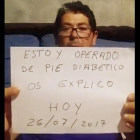 Una imagen del vídeo que ha colgado el afectado.