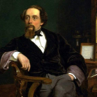 Charles Dickens en su estudio. Retrato de Frith