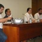 Un momento de la presentación ayer del volumen en la biblioteca