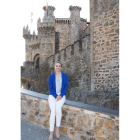 Alba Rodríguez Pascual en el castillo templario de Ponferrada. DL