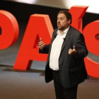 Oriol Junqueras, durante la conferencia que ofreció en diciembre del 2014.