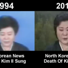 Lee Chun Hee llorando la muerte de Kim Jong-il en televisión.