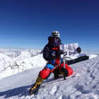 Sergi Mingote en la cima del Broad Peak, a 8.047 metros.