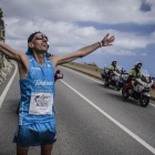 Chema Martínez, en una prueba camino de Sitges.