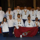 La selección leonesa, subcampeona en Lucha Canaria y, también, en las Luchas Celtas.