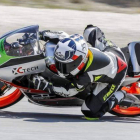 Sergio con su XCTech con la que disputará el Nacional de Moto4. DL