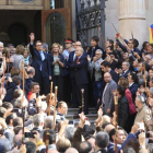 El 'president' Artur Mas, este jueves, a su salida del Palau de Justícia tras declarar como imputado por el 9-N.
