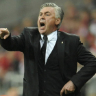 El técnico italiano durante el partido en el que el Madrid aplastó al Bayern.