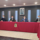 Del Riego, Blanco, Carrera y Vega, ayer durante la presentación del congreso y el museo. A. R.