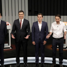 Mariano Rajoy, Pedro Sánchez, Albert Rivera y Pablo Iglesias