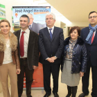 Victoria Seco, Manuel Gonzalo, Hermida, Matilde Sierra y Santiago Izquierdo, en Ponferrada.
