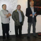 Amando Casado, Luís García y Celestino Pérez, ayer durante la inauguración