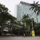 Hotel Shangri-La de Singapur, sede de la histórica cumbre entre Trump y Kim Jong-un, ayer.