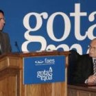 José María Aznar junto al presidente checo, Václav Klaus