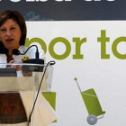 Elena Espinosa, en un acto reciente en Madrid sobre el reciclado de bolsas.