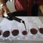 Preparadas las copas, después de catarlas solamente hay que agruparlas en el mantel, según las sensa