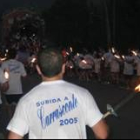 La marcha atlética a su paso por Villablino camino del Santuario