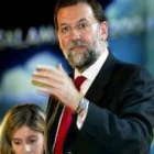 Mariano Rajoy, durante su intervención ante el congreso