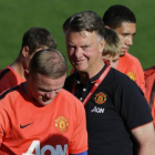 Louis Van Gaal, durante un entrenamiento con el Manchester United en Seattle.