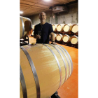 Schachner, en la visita a una bodega del Bierzo.