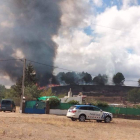 El incendio afectó a una zona de monte junto a unas casas. MIGUEL F.B.