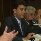 Carlos López Riesco en el primer pleno celebrado por la Corporación