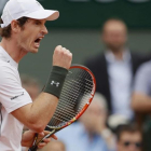 Murray celebra su victoria en Roland Garros