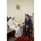 Benedicto XVI y Paolo Gabriele, en el encuentro de ayer.