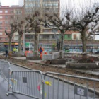 Estado de las obras de urbanización del entorno de la estación de Matallana.