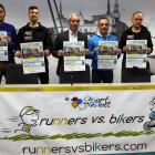 La carrera Runners vs Bikers se presentó ayer en sociedad en el Ayuntamiento de León. MARCIANO PÉREZ
