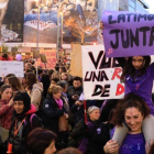 Imagen de la masiva protesta feminista del 8M en Barcelona.