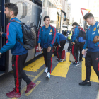 Los integrantes de la selección española sub-21 llegaron ayer a León en AVE. FERNANDO OTERO PERANDONES