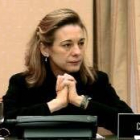 Pilar Manjón, durante su comparecencia ante la comisión parlamentaria